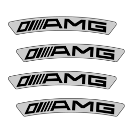 AMG Emblematy na felgi 4 szt. 100×10 mm